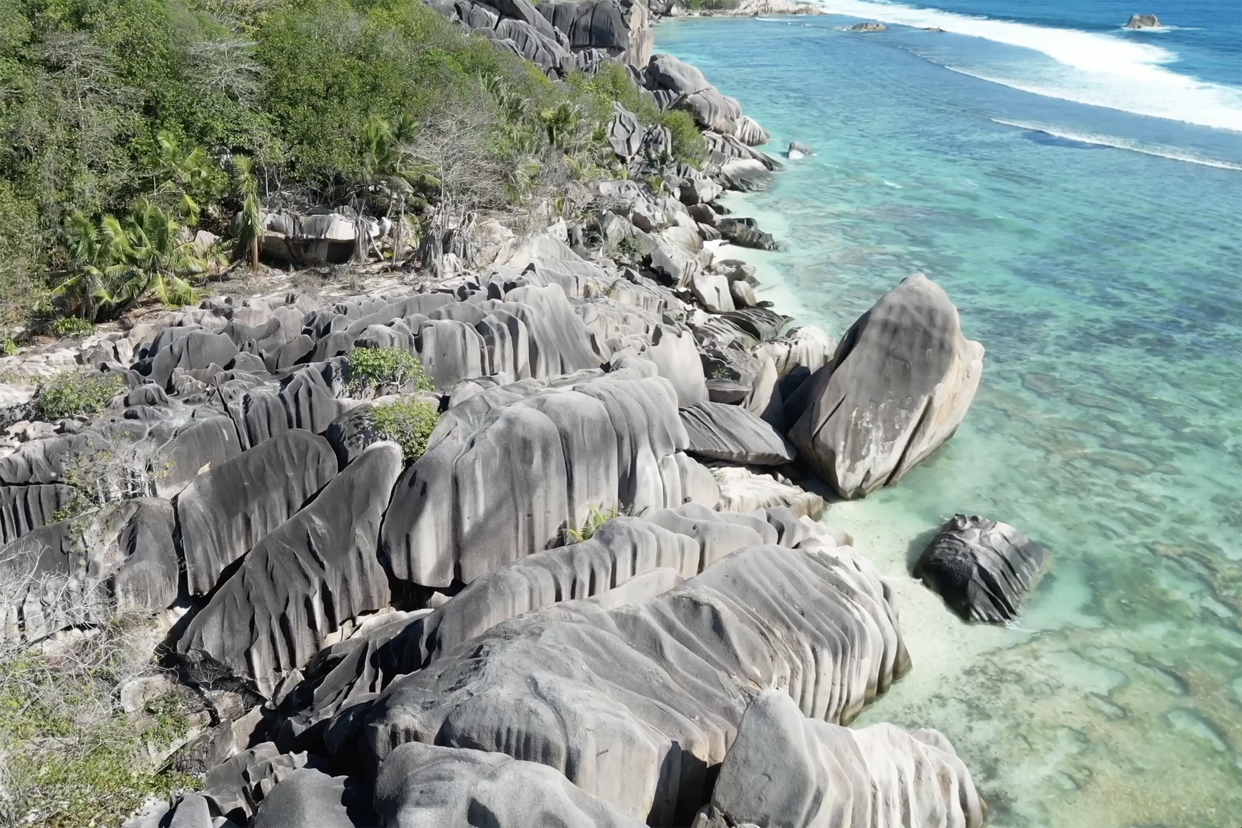 Anse Côte d'Argent de La Digue aux Seychelles