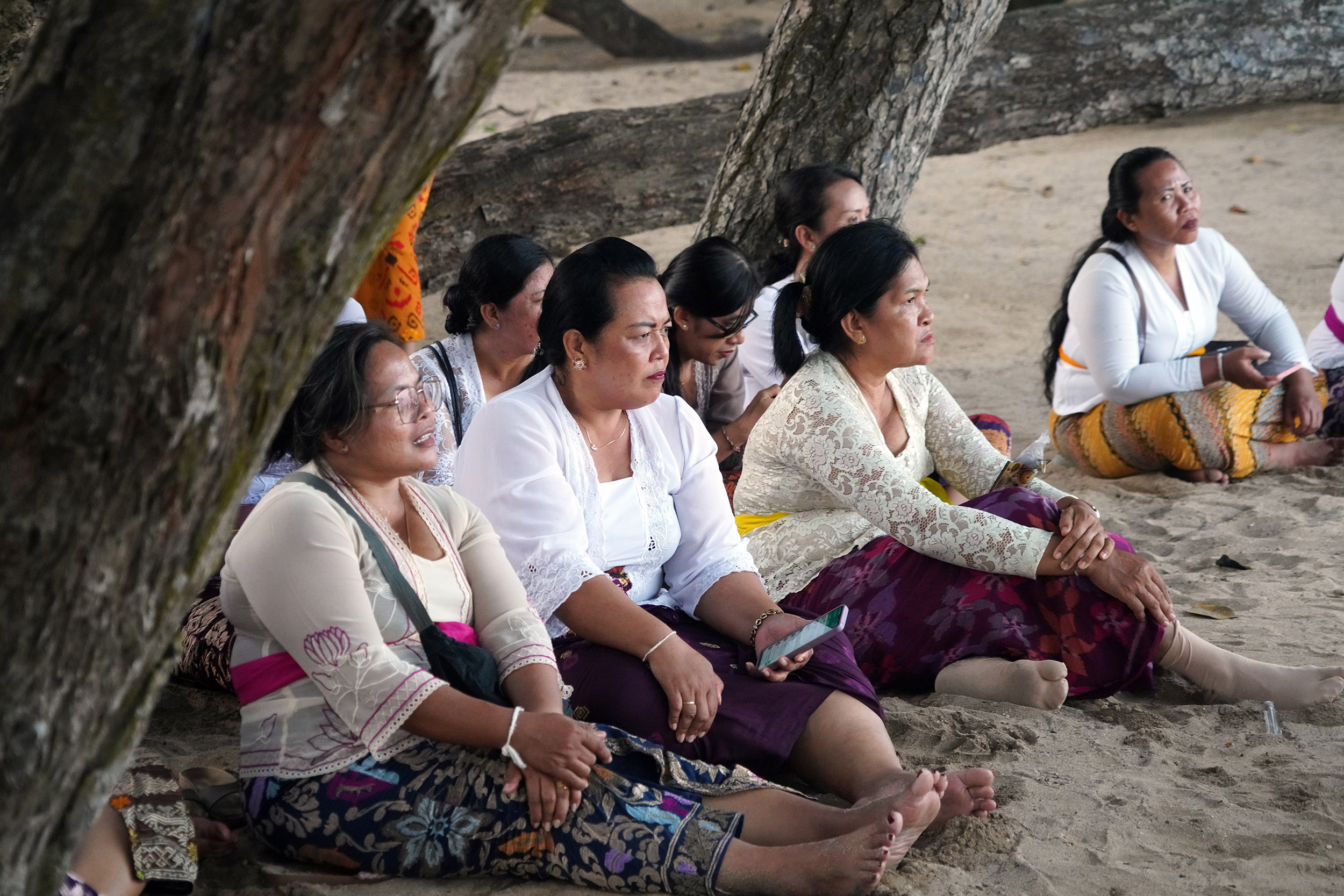 Cérémonie religieuse sur la plage de Nusa Dua
