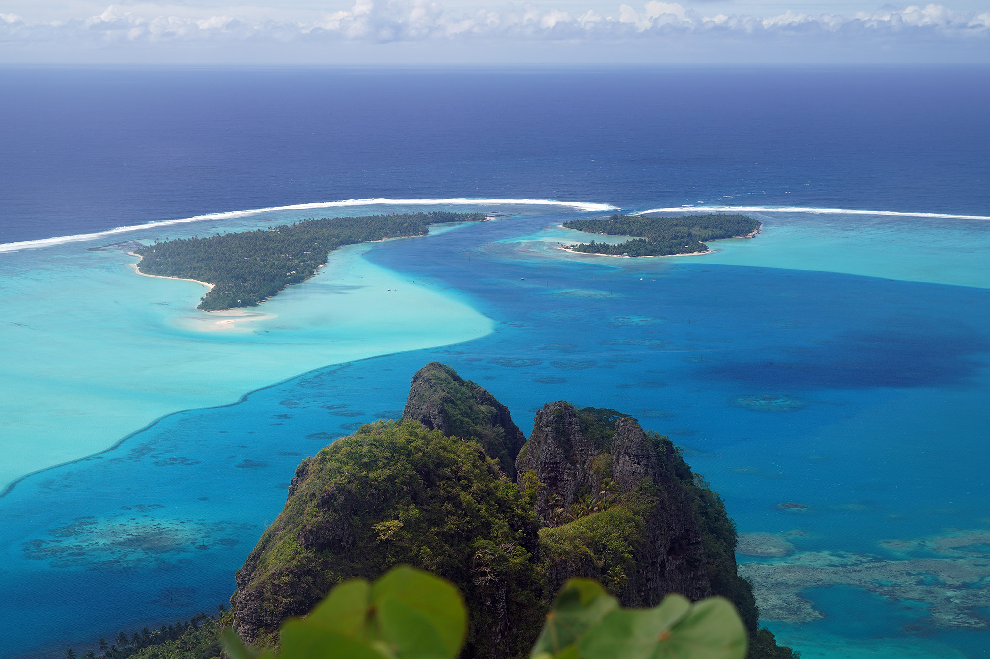 La passe Onoiau vue Mont Teurufaatiu (380m)