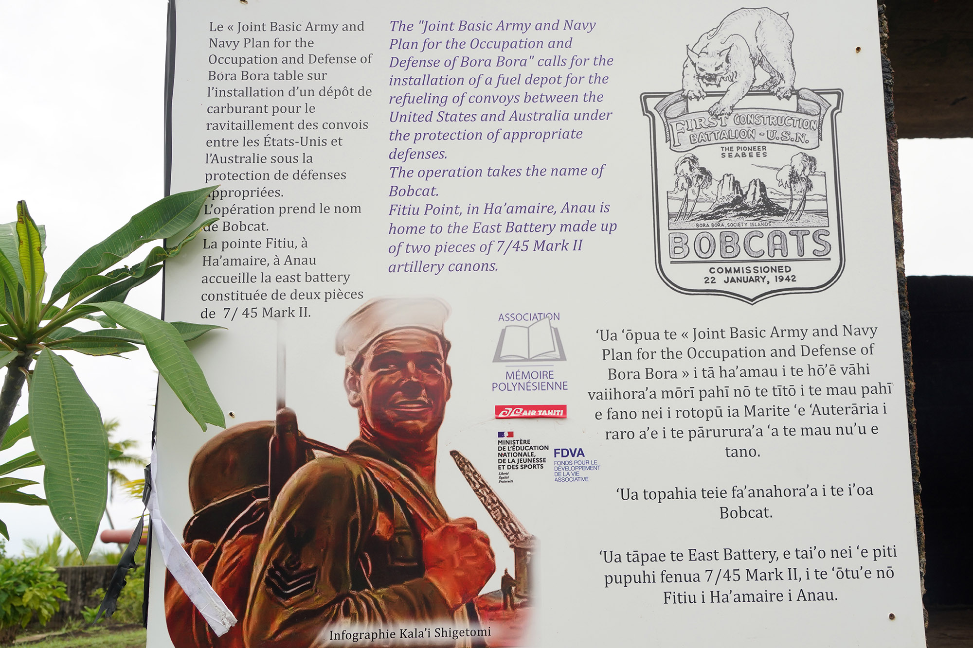 Opération Bobcat, 1942-1946 - Ile de Bora-Bora