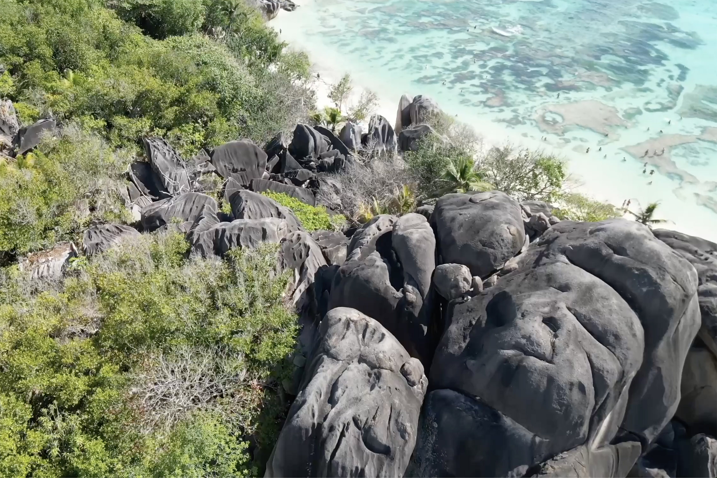 Anse Côte d'Argent sur l'ile de La Digue aux Seychelles