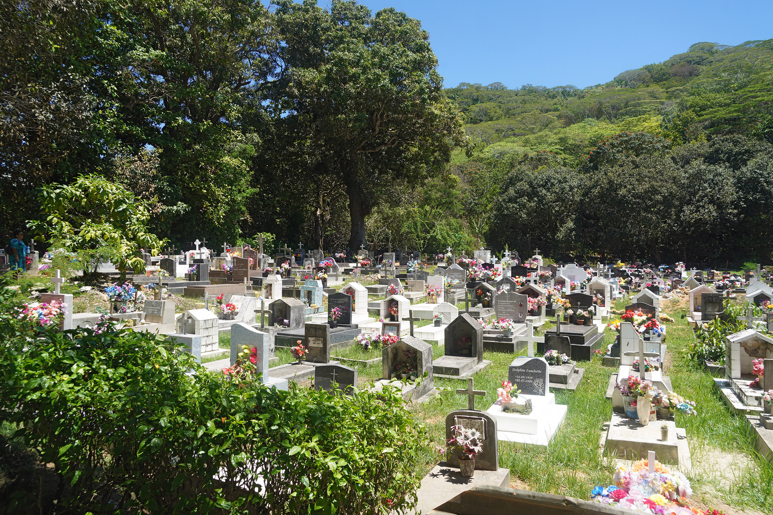 Cimetière de l'ile de La Digue aux Seychelles