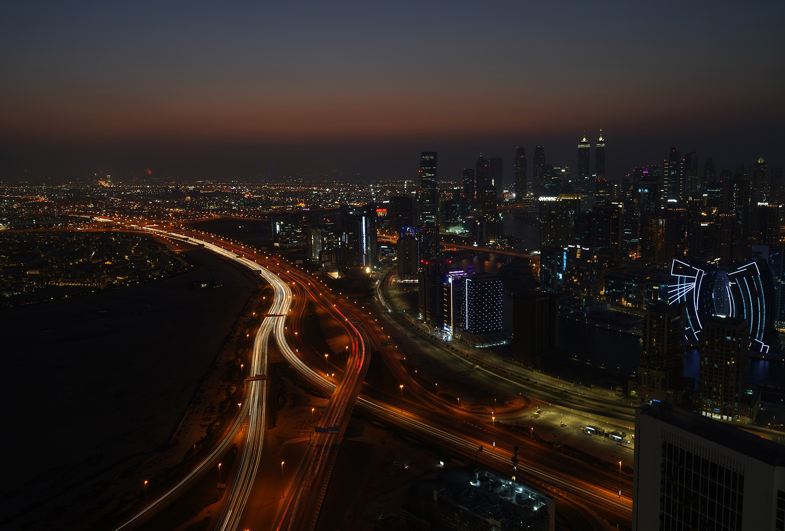 Sunset sur Downtown Dubaï