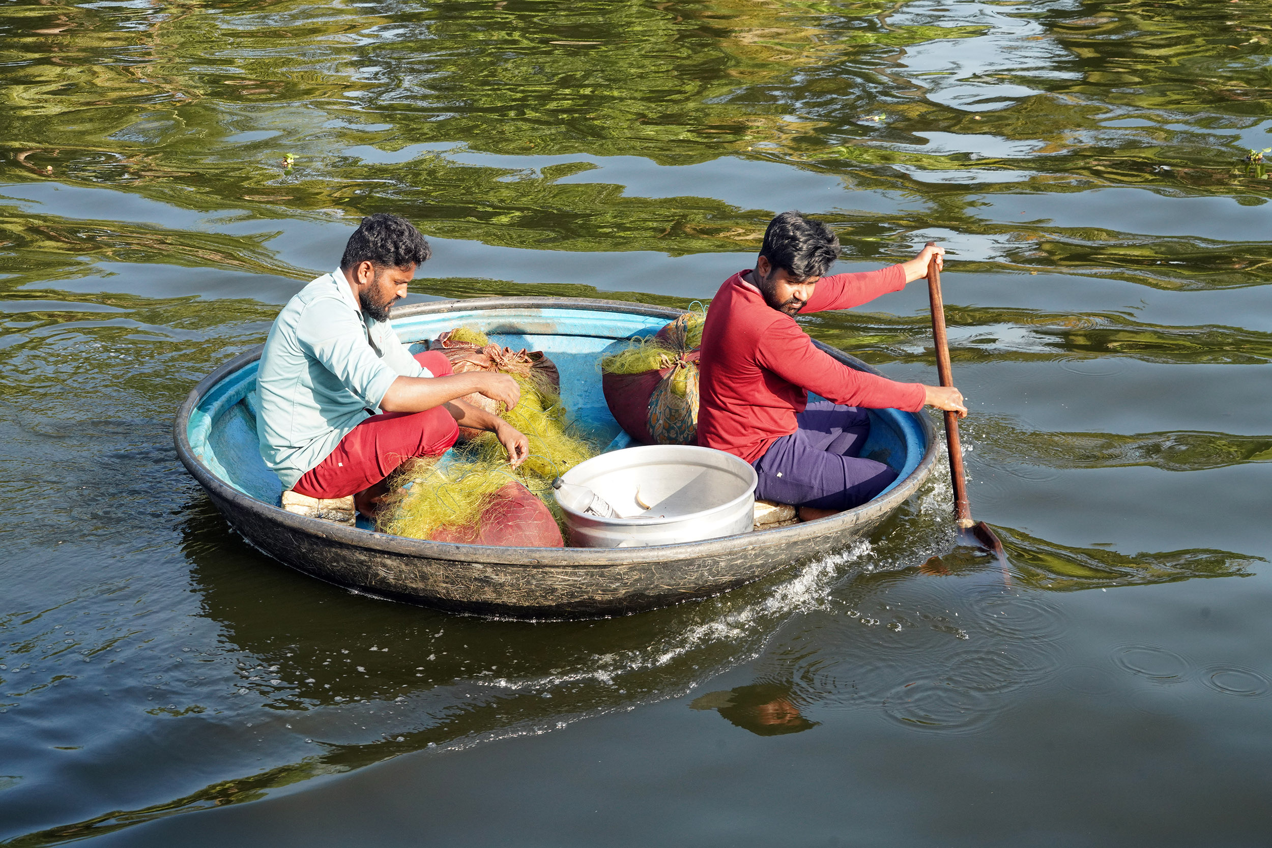 Monde lagunaire des Backwater - Kérala