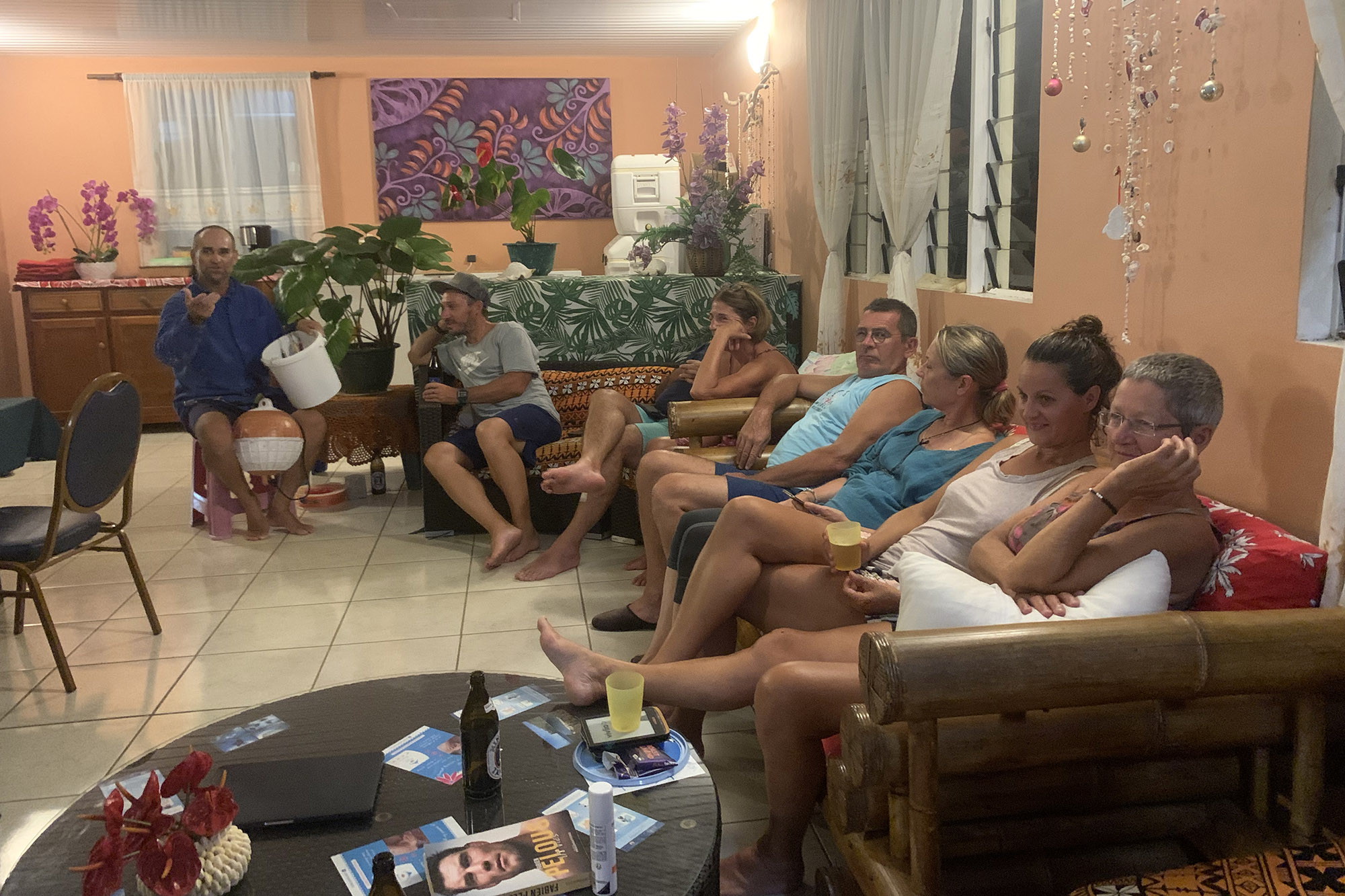 Cours de pêche à la bouée dans notre pension de famille